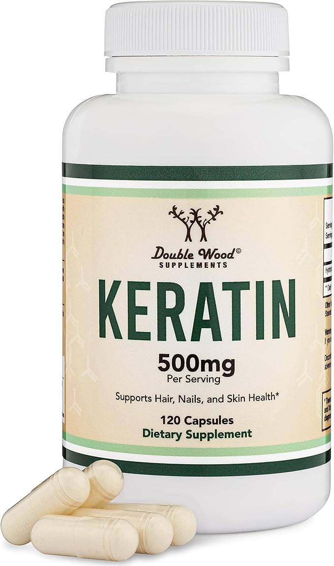 Keratin Hair Growth Vitamin (500mg per Serving, 120 Pills)