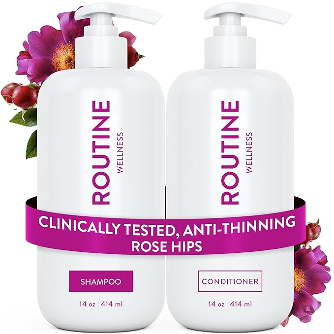 Anti-Thinning Shampoo and Conditioner Set - Biotin DHT Blocker Women & Men