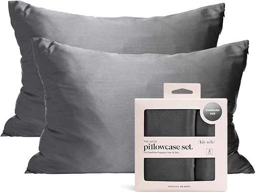Kitsch Satin Pillowcase with Zipper for Hair